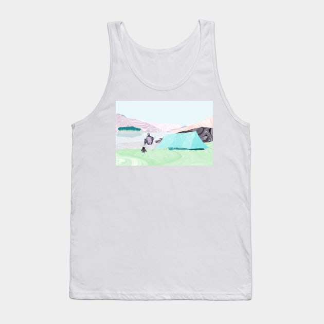 Morning Coffee at Loch Clunie Tank Top by MarbleCloud